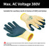 Electrical Insulated Gloves, 400V High Voltage Resistance Electrician Safety Gloves, Rubber Non-Slip