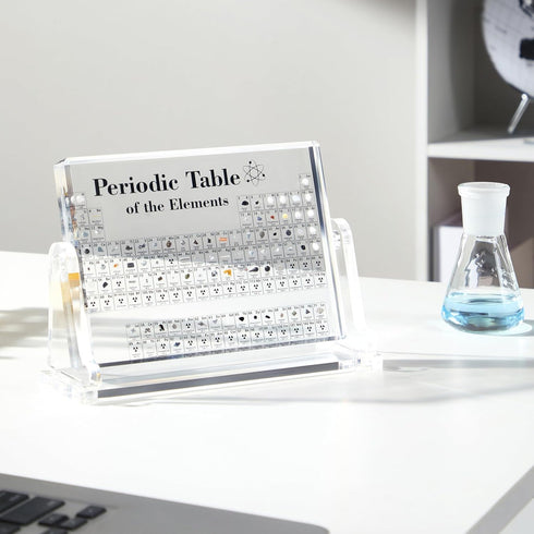 HeiMma 6.7 4.7, Acrylic Periodic Table with Real Elements InsideSize: * Valentines Day Gift for Kids for Science Lovers
