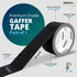 2 in x 10 Yd Black Gaffers Tape, Heavy Duty Non-Reflective Waterproof Matte Gaffer Stage Tape for Photography