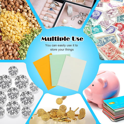 Geyee 500 Pcs Small Coin Envelopes | Self Adhesive Mini Envelopes for Seeds Storage | 2.25 x 3.5 Inch | Colorful