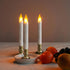 Pack 2 5/19 FURORA LIGHTING LED White Taper Candles with Gold Holders of with Timer, Elegant Flameless Glow for Home
