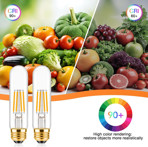 T30 Bulbs 4 40W Bulb E26 Bulbs T10 Bulb 2700K,Desk Dimmable,Chandelier,2 Pack ToBeGreat Light Watt Equivalent Tubular