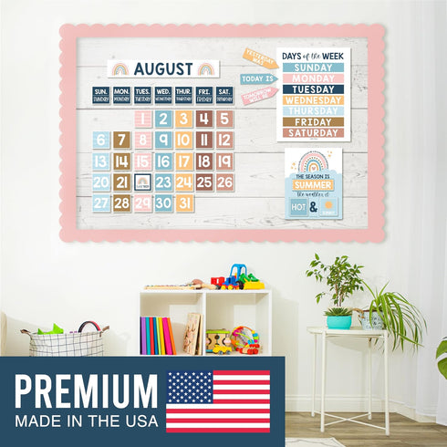 Hadley Designs Boho Calendar For Classroom Elementary Classroom Must Haves - Classroom Calendar Set Bulletin Board Sets For Teachers, Bulletin Board Calendar, School Calendar For Classroom by Hadley Designs