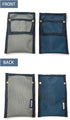 SUCHI Pocket Protector Pen Holder Organizer for Shirts, Multi-Purpose Pouch for School, Office, 2 PACK (Gray and Blue)