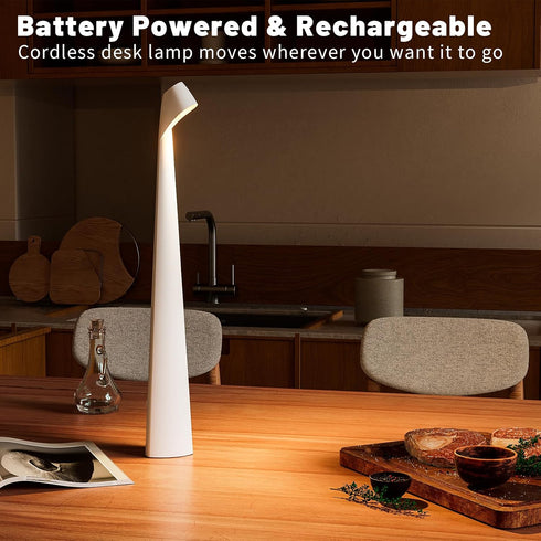 baishezhuan 3-Levels 48 Portable LED Table Lamp Brightness, Rechargeable Battery Up to Hours Usage, Night Light