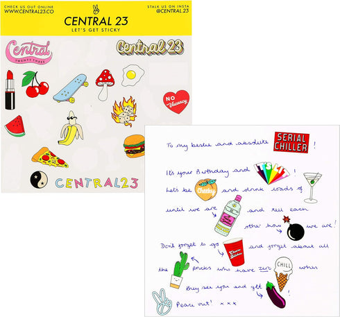 CENTRAL 23 Funny Birthday Card - “Happy Pho-King Birthday” - For Men & Women, Comes with Fun Stickers