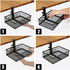 RHBLME Under Desk Drawer Storage, Black 360-Degree Rotating Clamp-on Swivel Pencil Drawer for Office Tables