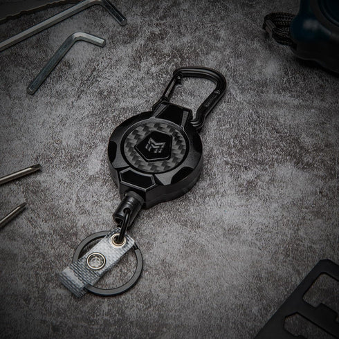 MNGARISTA Upgraded Retractable Keychain, 10 OZ Retraction, 31.5" Stainless Steel Cord, Heavy Duty Carabiner Badge Holder