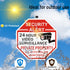 2 Pack 36" 12"x12" Security Sign, Private Property Video Surveillance Sign, with Metal Stakes, Reflective Rust Free