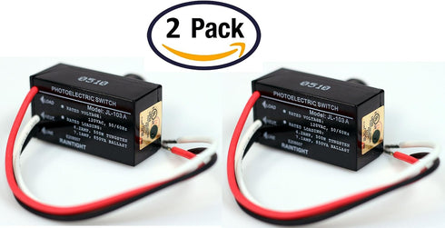 Creative Hobbies Pack of 2 Outdoor Hard-Wired Post Eye Light Control, Dusk to Dawn Sensor for Auto On at Night