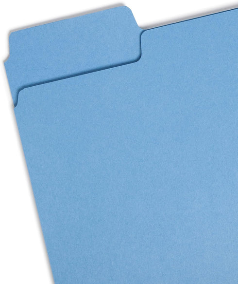 Smead SuperTab File Folder, Blue, Oversized 1/3-Cut Tab, Letter Size, 100 per Box (11986)