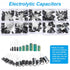 PATIKIL 18 Values Aluminum Electrolytic Capacitor Assortment Kit, 270 Pcs Low Impedance with Storage Box