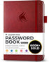 Clever Fox Password Book - Medium Internet Address Organizer Logbook with Alphabetical Tabs (Wine Red)