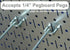 Pegboard Wall Organizer Tiles, Wall Control Modular Galvanized Steel Tiling Set, Four 12-Inch x 16-Inch Panels