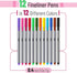 Mr. Pen- Fineliner Pens, 12 Pack, Pens Fine Point, Colored Pens, Bible Journaling Pens, Journals Supplies, School Supplies, Pen Set, Art Pens, Writing Pens, Fine Tip Markers by Mr. Pen
