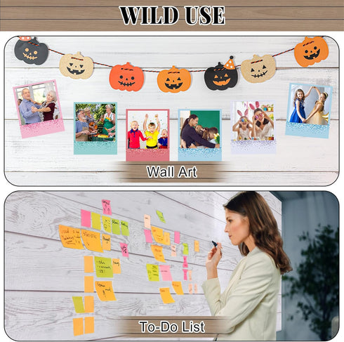 White Wood Bulletin Board Roll, Reusable Waterproof Erasable Fabric for Classroom Decor, 15.55" x 472.44"