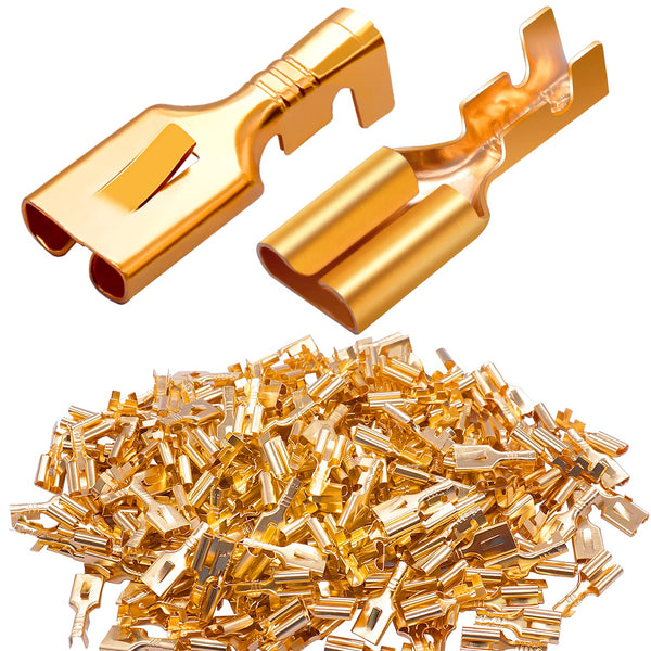Twidec/200PCS 6.3mm Female Spade Connector, Quick Splice Crimp Terminals for Electrical Wiring