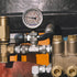 MEASUREMAN 2-1/2" Dial Glycerin Filled Pressure Gauge, 30inHG-60psi, 304 Stainless Steel Case