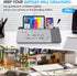 Varhomax Glass Desk Whiteboard with Wireless Charger, Dry Erase Board with Storage for Home and Office