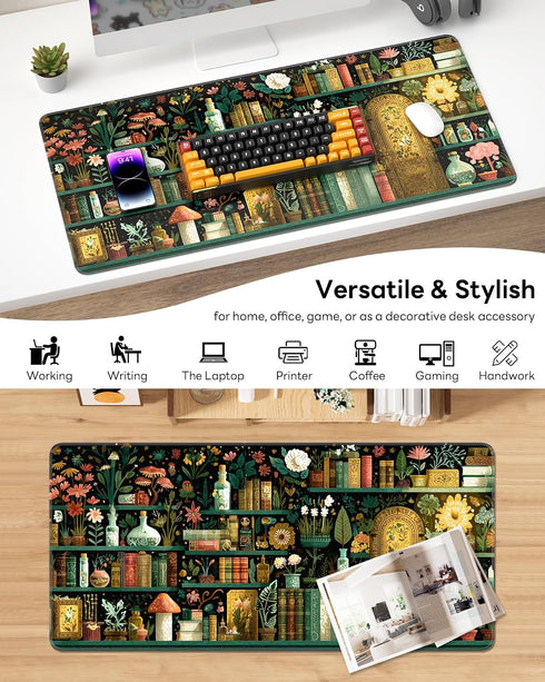 Velluxion 31.5x15.7'' XL Gaming Mouse Pad, Large Desk Mat with Anti-Slip Rubber Base & Stitched Edges for Gaming