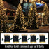 Super-Bright Extendable Warm White Christmas Lights - 100 Lights 19.6ft Mini Bulb String Set for Outdoor Holiday Decor