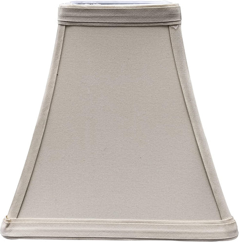 6 Inch Upgradelights Eggshell Silk Square Bell Clip On Chandelier Lamp Shade