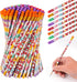 Kolewo4ever 100 Pcs Happy Birthday Pencils, Colorful Printed for Students, Classroom with Top Erasers