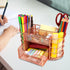 Metal Pencil Caddy Desk Organizer for Office Supplies (Rose Gold) - Pen Holder for Desktop
