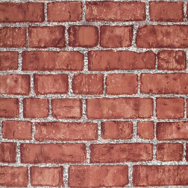 Cohoo Home Red Peel and Stick Wallpaper, 18 197 Faux 3D Brick Wall Paper, Self Adhesive Removable Wallpaper Brick