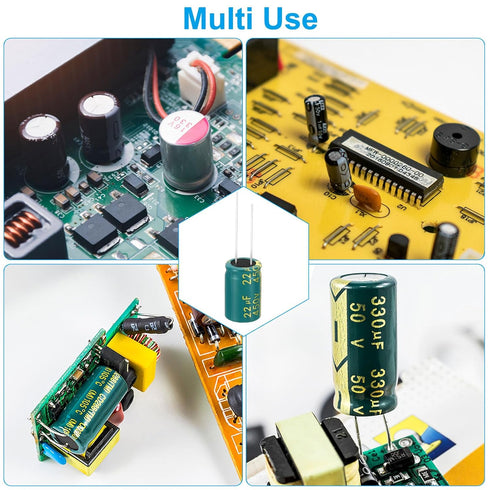 PATIKIL 450V 22uF Electrolytic Capacitors, 10Pcs High Frequency Aluminum Capacitors for TV, LCD Monitor, Green