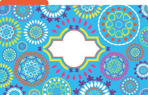 Barker Creek Legal-Size Designer File Folders, Moroccan Multicolor, Bright and Beautiful Legal File Folders