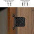 4 Pack (2 Pair) Matte Black Self Closing Cabinet Hinges for Flush Mount Kitchen Cabinet Door