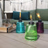 3-Pack 6-Inch TIKI Carnival Glass Tabletop Torches, Decorative Outdoor Tabletop TIKI Torches for Patio, Backyard
