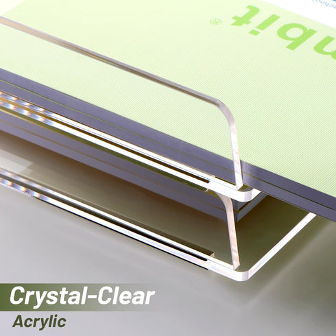 SANRUI Desk Organizer Tray, 2 Tier Acrylic Paper Organizer, Clear Letter Tray, Stackable Paper Sorter for Office Home