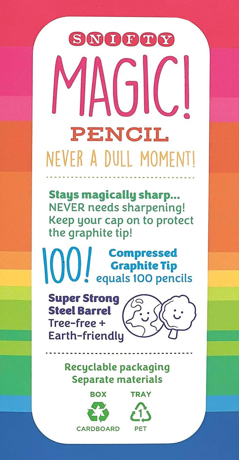 Magic Pencil - Compressed Graphite Tip Equals 100 Pencils, Red Barrel with Matching Chunky Eraser