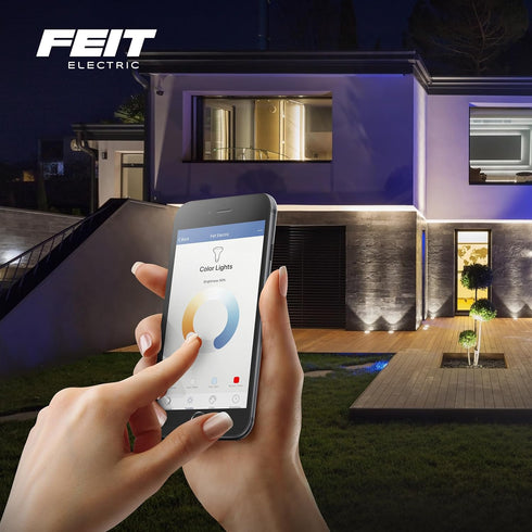 A19 Bulb, 60W 2.4 90+ Non-Dimmable, 800 25,000-Hour OM60/CCT/CA/AG Feit Electric Smart LED Light Equivalent, Tunable