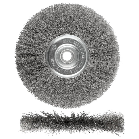 8-Inch Wire Wheel for Bench Grinder, 0.012 Carbon Steel Wire, Bench Wire Wheel Brush with 5/8" & 7/8" Arbor Hole, for