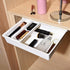 Under Desk Drawer - Self-Adhesive Storage Organizer for Office Home Stationery (Large-White)