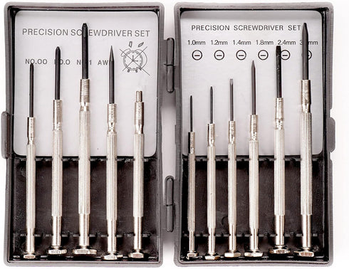 XAQISHIRE 11PCS Mini Precision Screwdriver Set, Small Screwdriver Set for Repair Computer, Electronics,