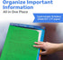 File Folder Notepad - Pack of 12-9.5 x 12.5 Inch Notebook Organizer Folders for Filing, Document, and Clipboard Organization - Assorted Neon Colors by Find It