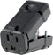 Leviton 5259-VB 15 Amp, 125 Volt, Connector, Straight Blade, Industrial Grade, Grounding, Python, Black