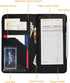 5 9 Mymazn X Server Book for Waitress with Magnetic Closure, Zipper Pocket and Pen Holder (Black)