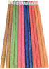 Sparkle Glitter Fun #2 Lead Pencils, 12 Pack with 6 Glitter Colors: Yellow, Red, Pink, Green, Blue, Orange