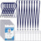 Marspark 200 Pcs Name Tag Lanyards with ID Holder, Resealable Flat Neck Lanyards, Waterproof Plastic Clear Name Badges