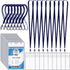 Marspark 200 Pcs Name Tag Lanyards with ID Holder, Resealable Flat Neck Lanyards, Waterproof Plastic Clear Name Badges