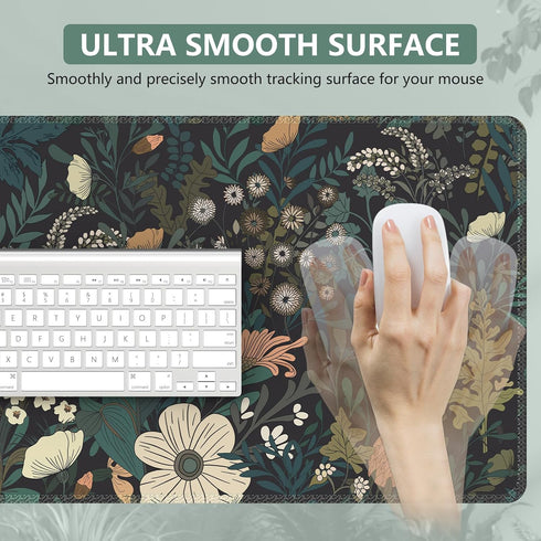 iCasso Desk Mat, XXL Large Mouse Pad for Desktop, Cute Pad With Stitched Edges, Anti-Slip Big Mousepad, Keyboard Mat