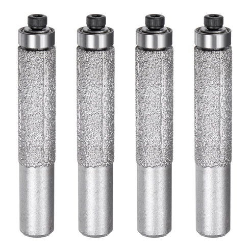 uxcell 4 Pcs Diamond Profile Straight Router Bit 13.3mm Dia 1/2" Shank
