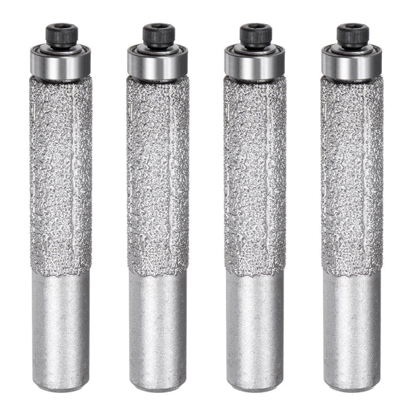 uxcell 4 Pcs Diamond Profile Straight Router Bit 13.3mm Dia 1/2" Shank