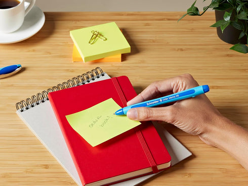 Schneider Slider Memo XB Ballpoint Pen, 1.4 mm, Light Blue Barrel, Box of 10 Pens (150203)