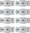8 Pcs 25mm Straight Line 3 Way Square Tube Connector, Aluminum Alloy